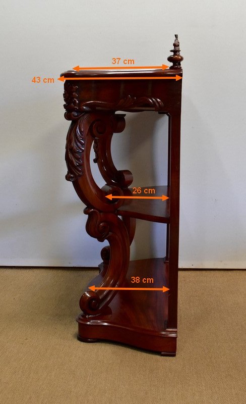 Console Desserte en Acajou massif, époque Napoléon III - Milieu XIXe 