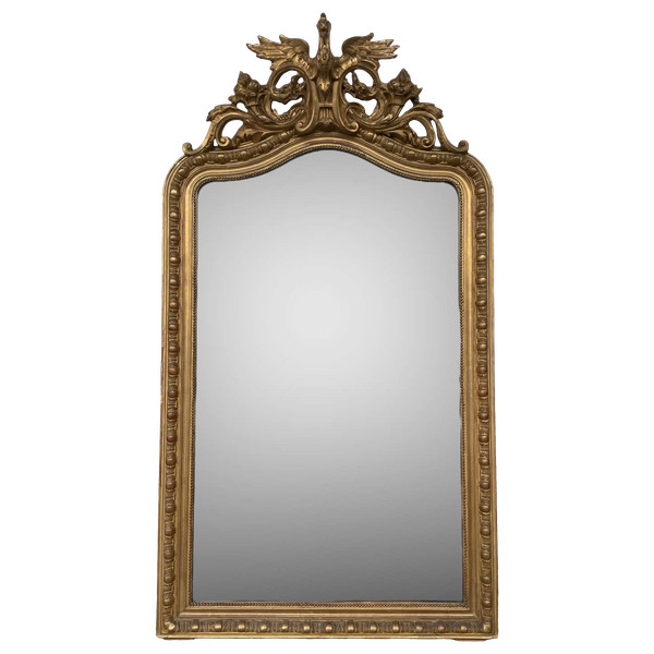 Grand Miroir Doré Napoléon III 165 X 92 Cm