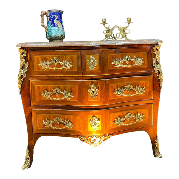 Commode Louis XV d’époque 18e siècle estampillée 