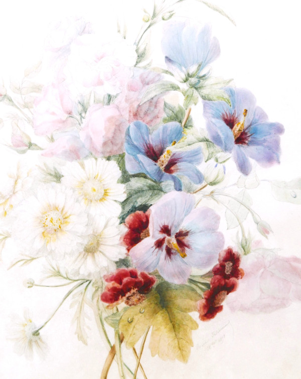 Marie RIVERIN, Bouquet de fleurs