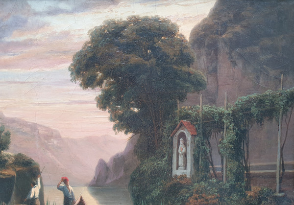 Jean-Charles GRANDJEAN – Fischer an einem See in Italien