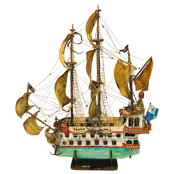 Ancienne maquette d'un bateau de pirate des mers XX siècle