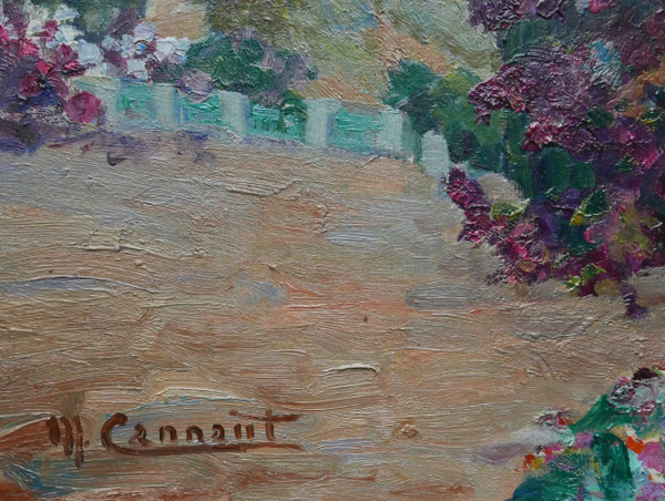 Micheline CANNAUT-UTZ, Paesaggio a Sidi Bou-Saïd in Tunisia