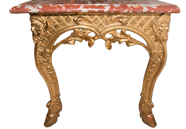 Console En Bois Sculpté Et Doré époque Régence