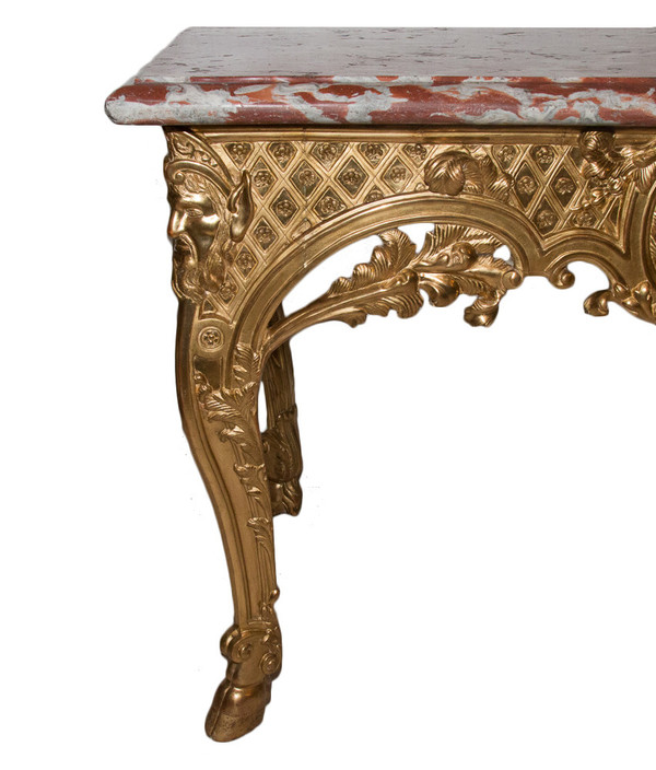 Console En Bois Sculpté Et Doré époque Régence