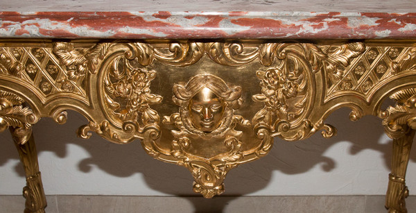 Console En Bois Sculpté Et Doré époque Régence