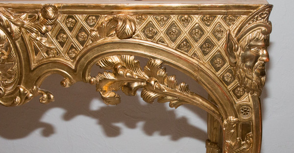 Console En Bois Sculpté Et Doré époque Régence