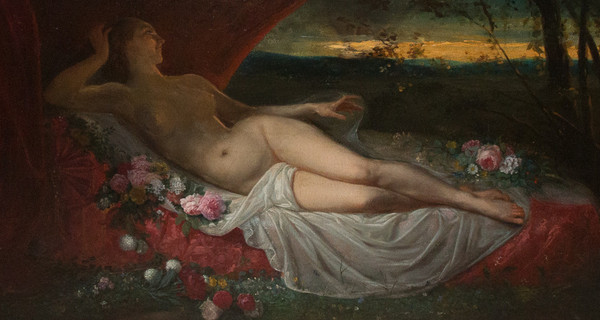 Femme Nue Allongée Jean Louis Victor Viger Du Vigneau (1819-1879)