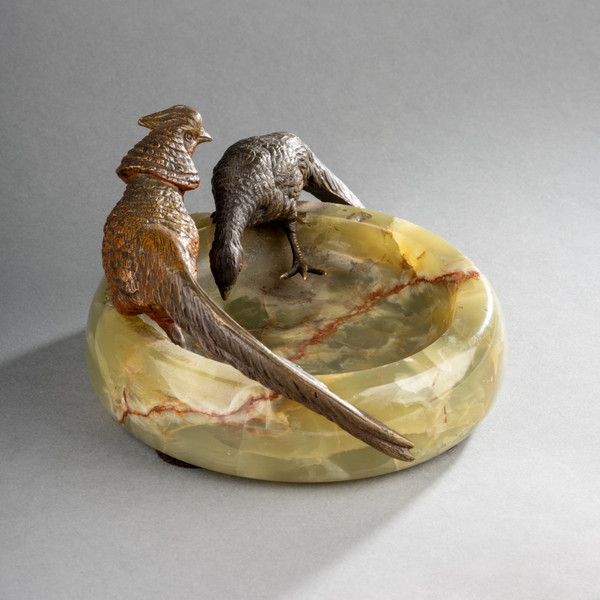 Bronze and Jade Pocket Tray, 19th Century