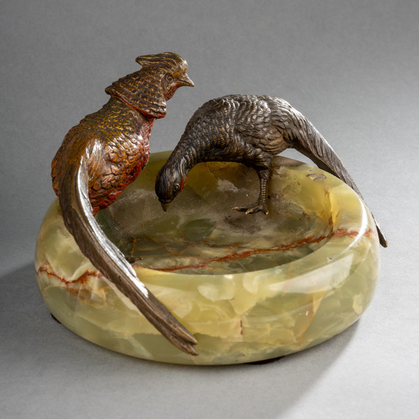 Bronze and Jade Pocket Tray, 19th Century