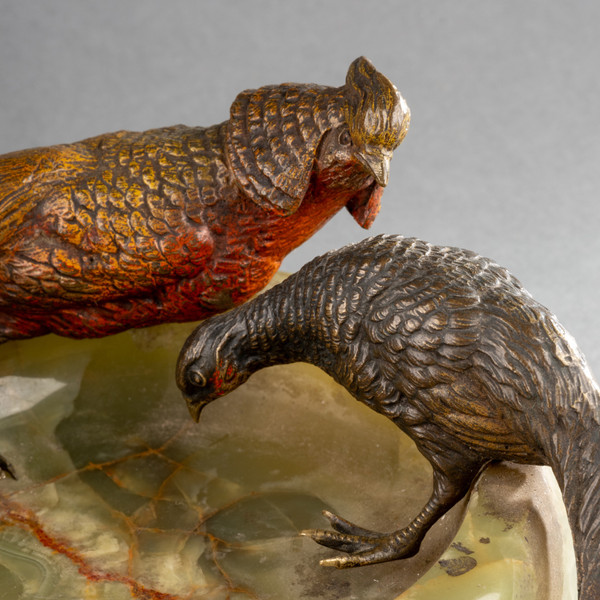 Bronze and Jade Pocket Tray, 19th Century