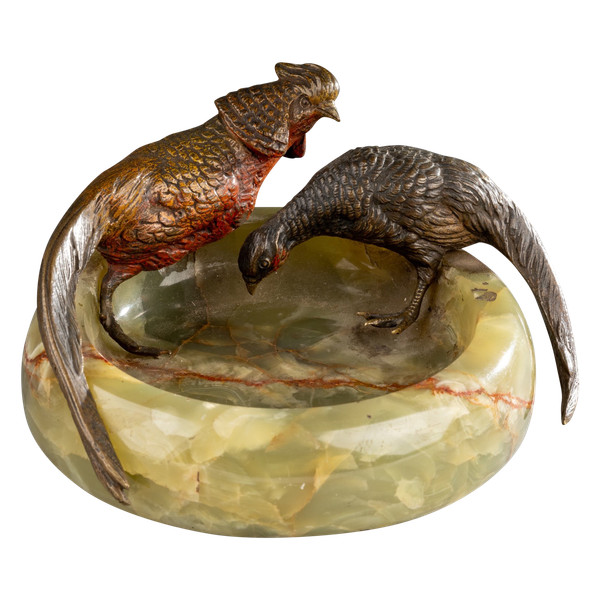 Bronze and Jade Pocket Tray, 19th Century