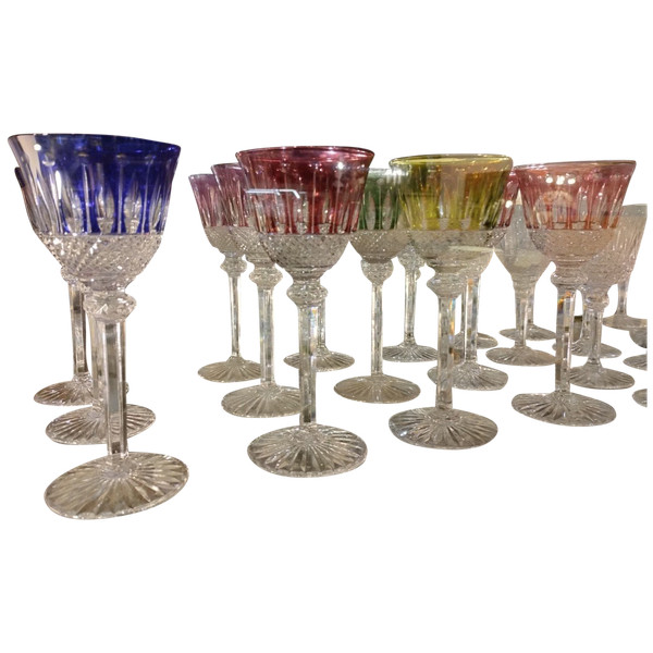 Service De Verres - Modèle Tommy - Cristallerie Saint- Louis - 38 pieces - V. 1970.