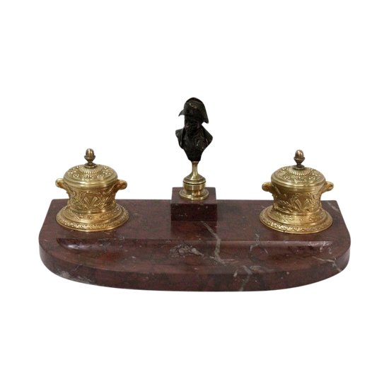  Double inkwell, Napoleon III period - mid 19th century