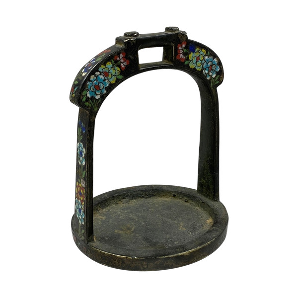 Bronze stirrup with cloisonné enamel China early 19th century