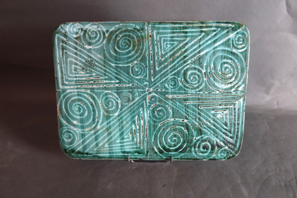 Ceramic trivet signed Robert Picault