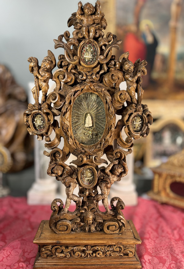 Reliquary Of Saint Alexander Decorated With Cherubs - 18th century