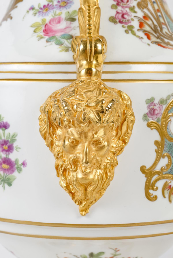 A large pair of 19th century sèvres porcelain vases