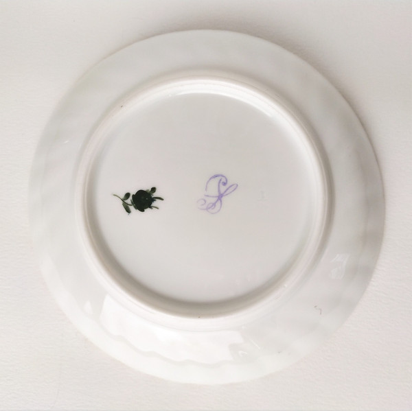Tazza da colazione con piattino in porcellana di Dresda
