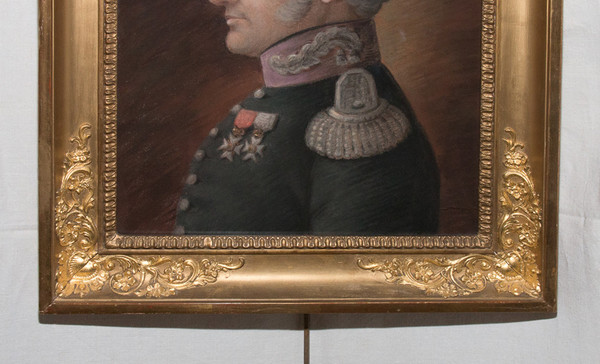 Paar Von Porträts Epoche Restaurierung