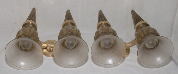 Paire d'Appliques De Murano, Seguso  Années 40