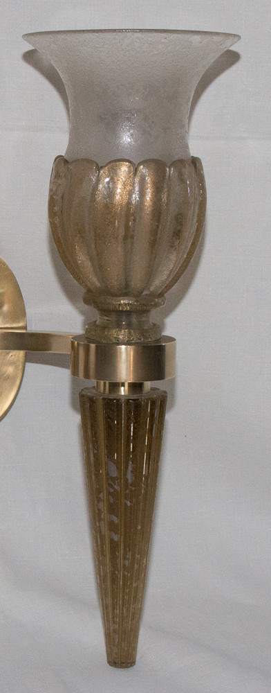 Paire d'Appliques De Murano, Seguso  Années 40