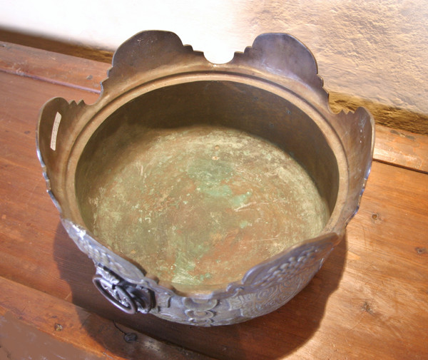 Très grand Cache Pot en Bronze Art Déco
