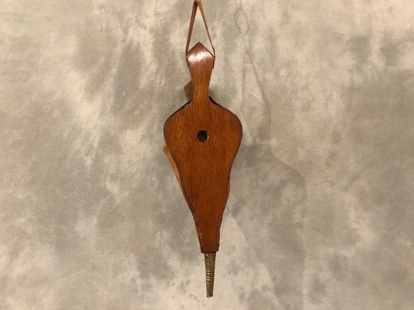 small antique mantelpiece bellows in varnished mahogany from the 19th century