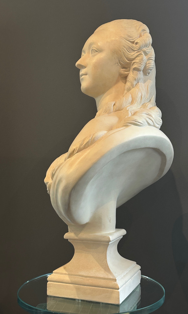 Augustin Pajou, Scultura Buste La Comtesse Du Barry XIX secolo