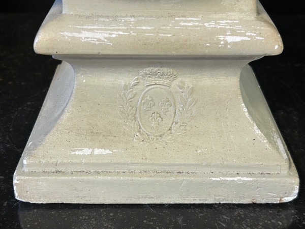Grande busto in gesso di Carlo X in uniforme militare Fine XIX secolo