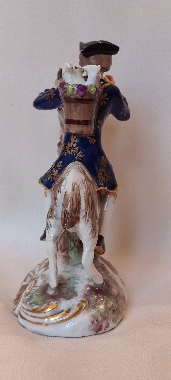 Tailor on a goat.porcelain Samson.Chesea