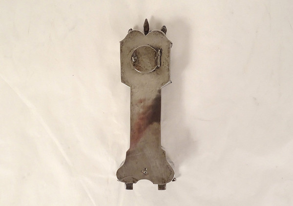Miniatura di orologio da terra olandese in argento Vergine Venere XIX secolo