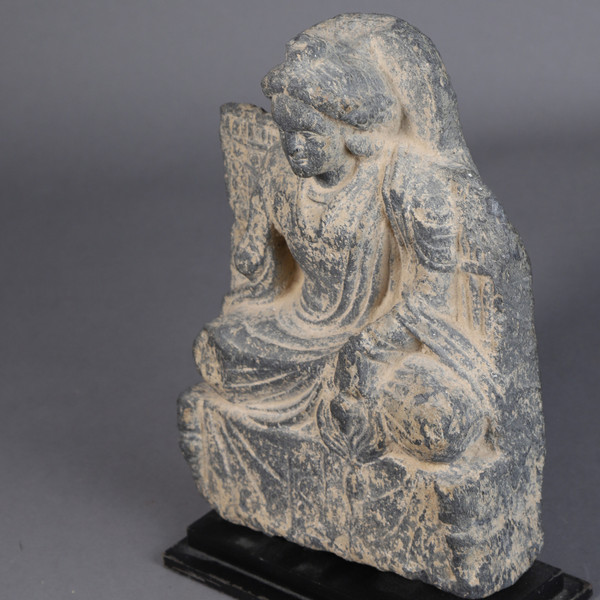 Scultura Gandhâra di Buddha in Bûmisparsha Mudra - Pakistan