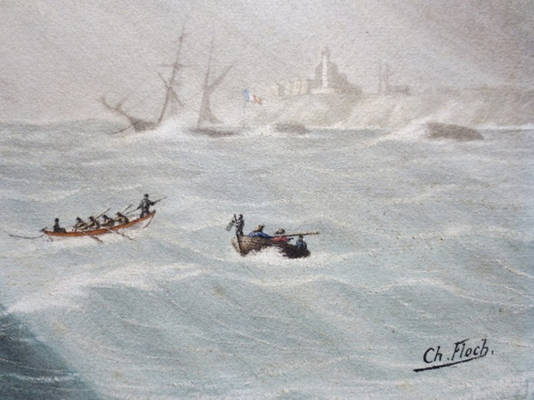 Das Kanonenboot "Le Crocodile" (Das Krokodil), Ende des 19.