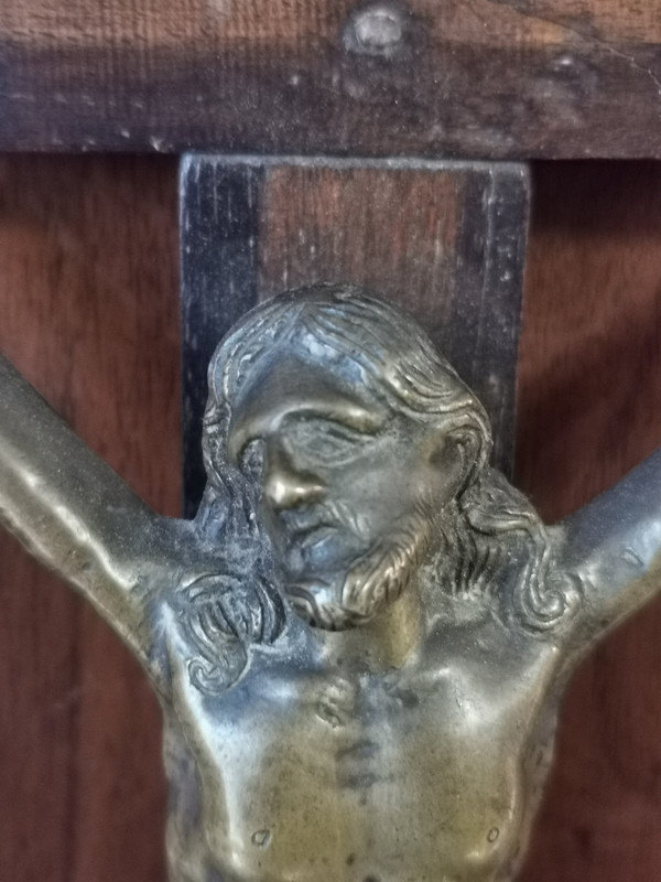 Cristo in bronzo sulla croce XVII secolo