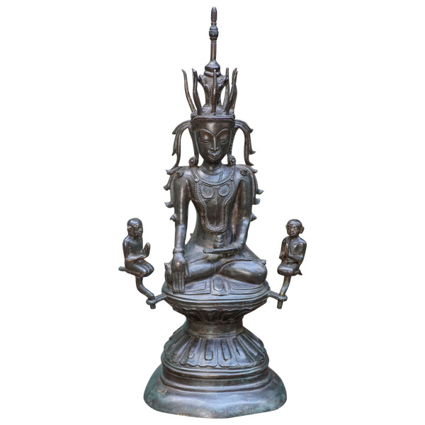 BUDDHA BIRMANIA SHAN bronzo 50 cm