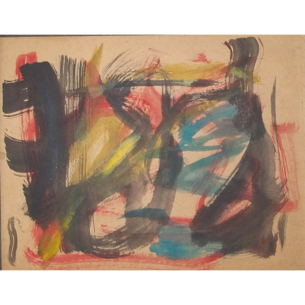 abstract composition attributed to Gérard SCHENEIDER
