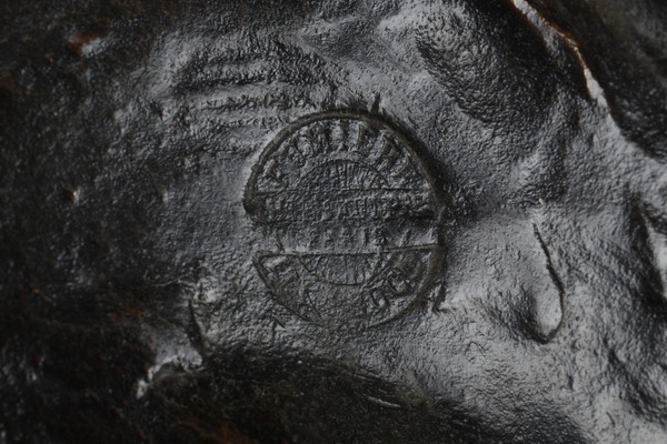 Bronze "Pegasus carrying the poet towards the regions of the dream" with brown patina