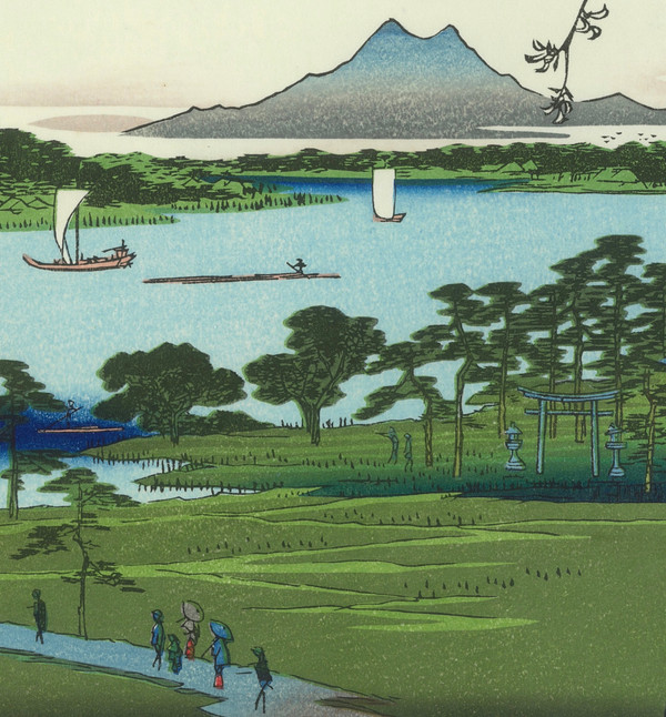 Hiroshige Utagawa, Japanese woodblock print, The Hundred Views of Edo, no. 35: The Sumida-gawa River