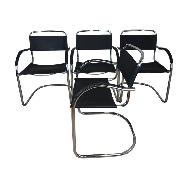 Chaises fauteuils  Cantilever acier tubulaire 