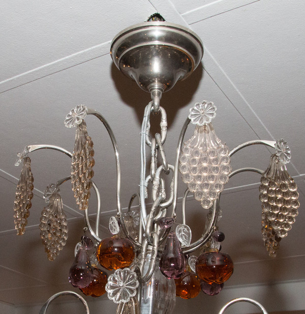 Lampadario a gabbia Maison Bagues 1920 circa
