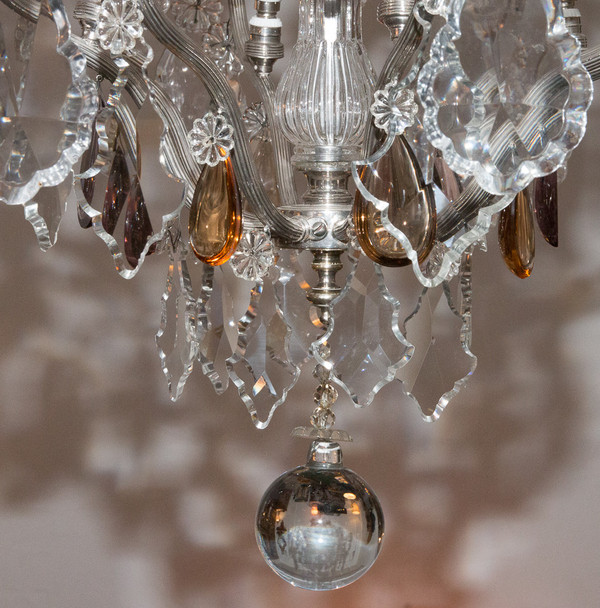 Lampadario a gabbia Maison Bagues 1920 circa