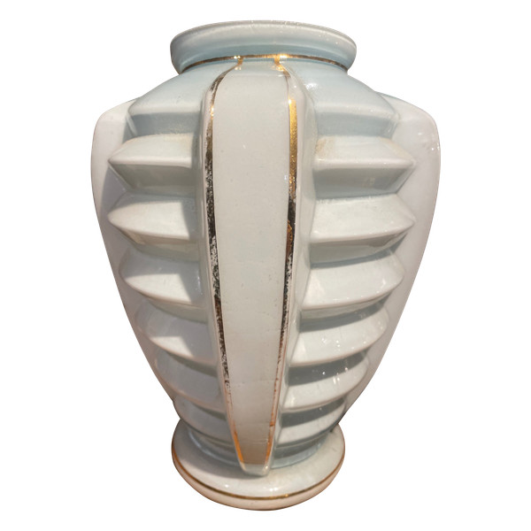 Vase Art Deco en opaline