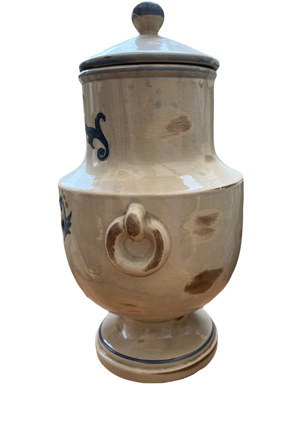 Old Nevers 18th century earthenware table fountain
