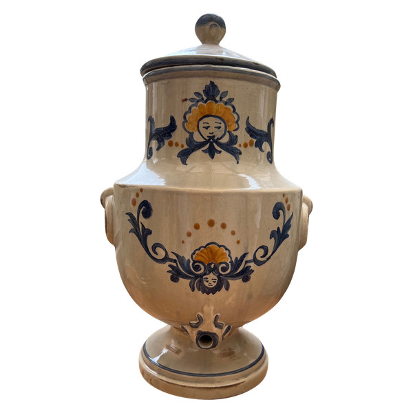 Old Nevers 18th century earthenware table fountain