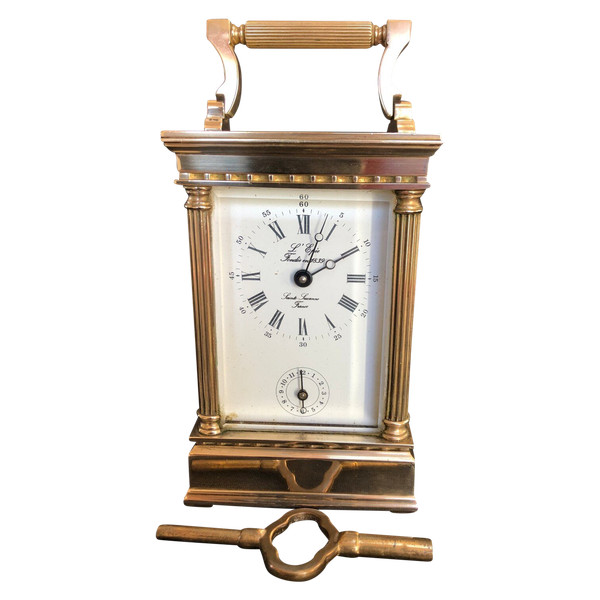 Pendule d'officier à sonnerie de marque L’Épée modèle la Marquise travail des années 50