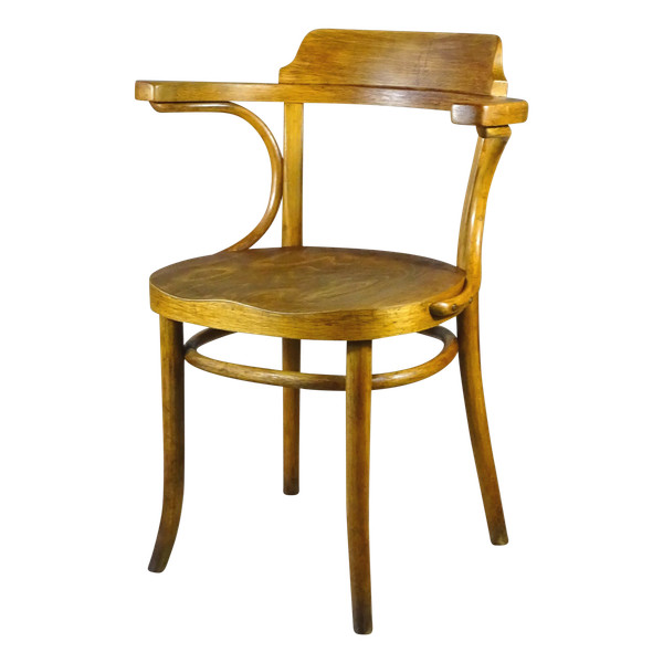 THONET B4 office armchair, circa 1930 saddle seat