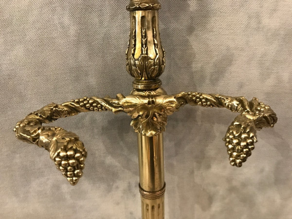 Ravissant porte parapluies en bronze et laiton d'époque 19 ème serviteur de cheminée seul 