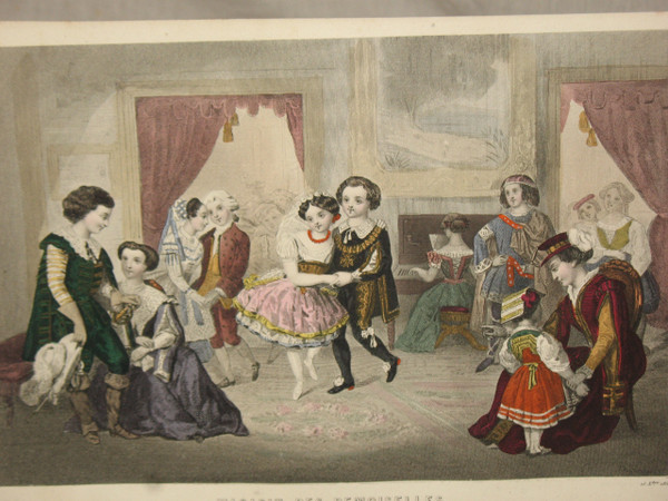 Magasin des demoiselles 3 volumes complets avec planches en couleur gravures de mode 1850 à 69