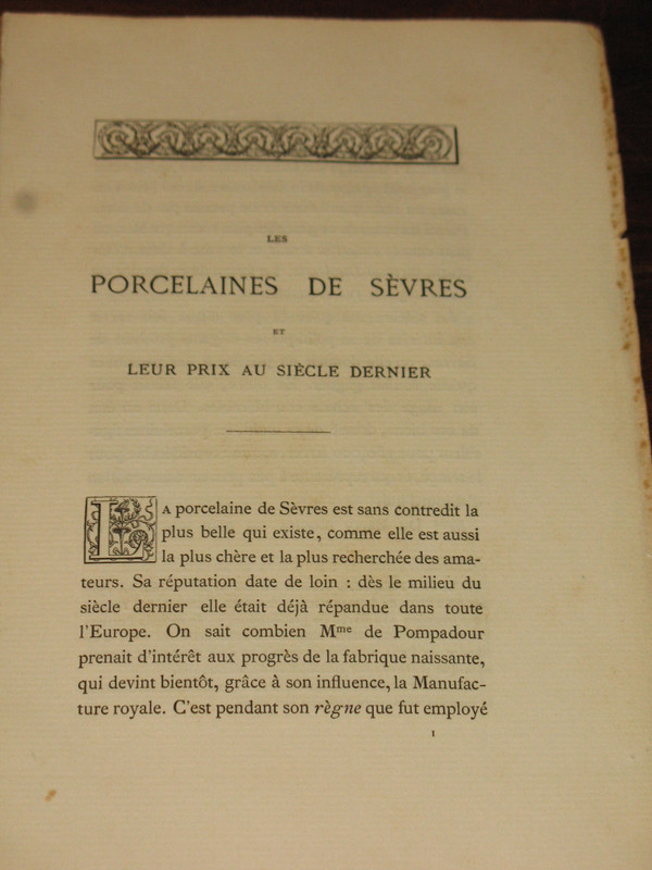 Les porcelaines de Sèvres de Mme du Barry Les mémoires de la manufacture par C. Davillier